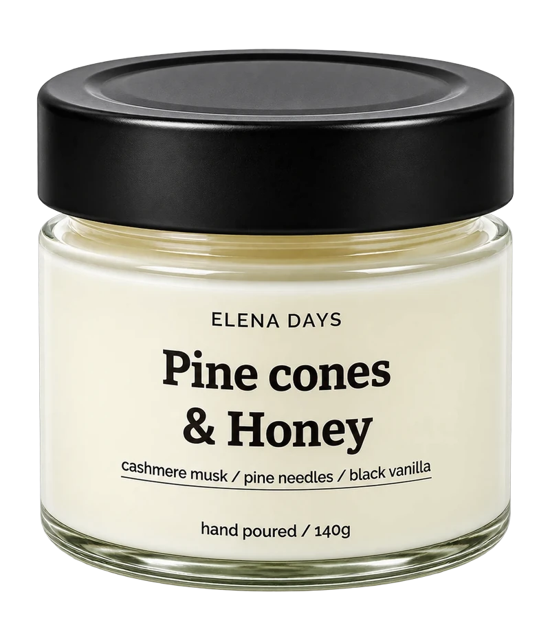 ELENA DAYS Pine cones & Honey Duftkerze